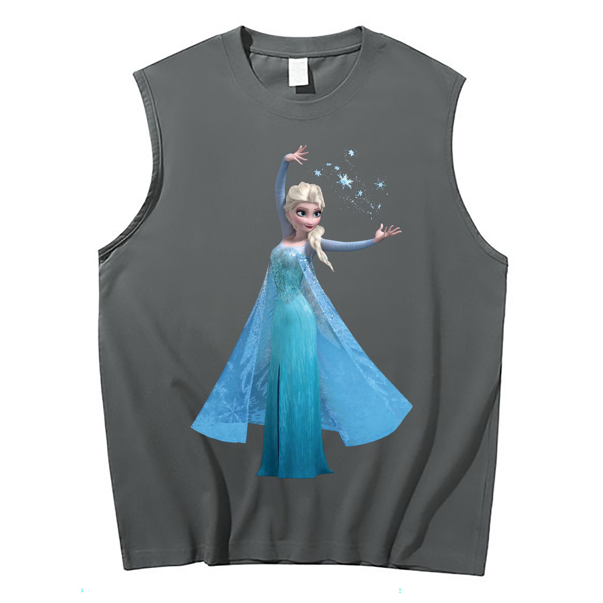 （画像用） アナと雪の女王 アンナ エルサ Frozen Anna Elsa コットン100％タンクトップ（フロントプリント）